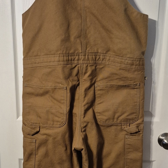 Carhartt R38 BRN Bib Overalls with Gold Accents - Picture 4 of 7
